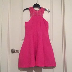 Debbie Shuchat pink linen blend dress